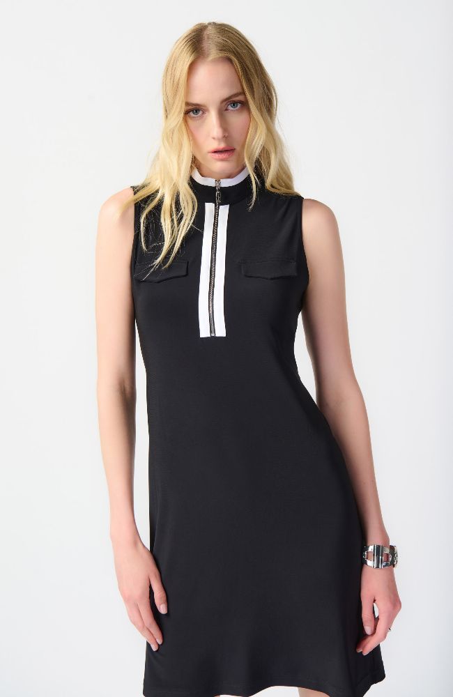 black knit shift dress FRENCH ATMOSPHERE Knit Shift Dress Black Speckled Sz Small Stretch