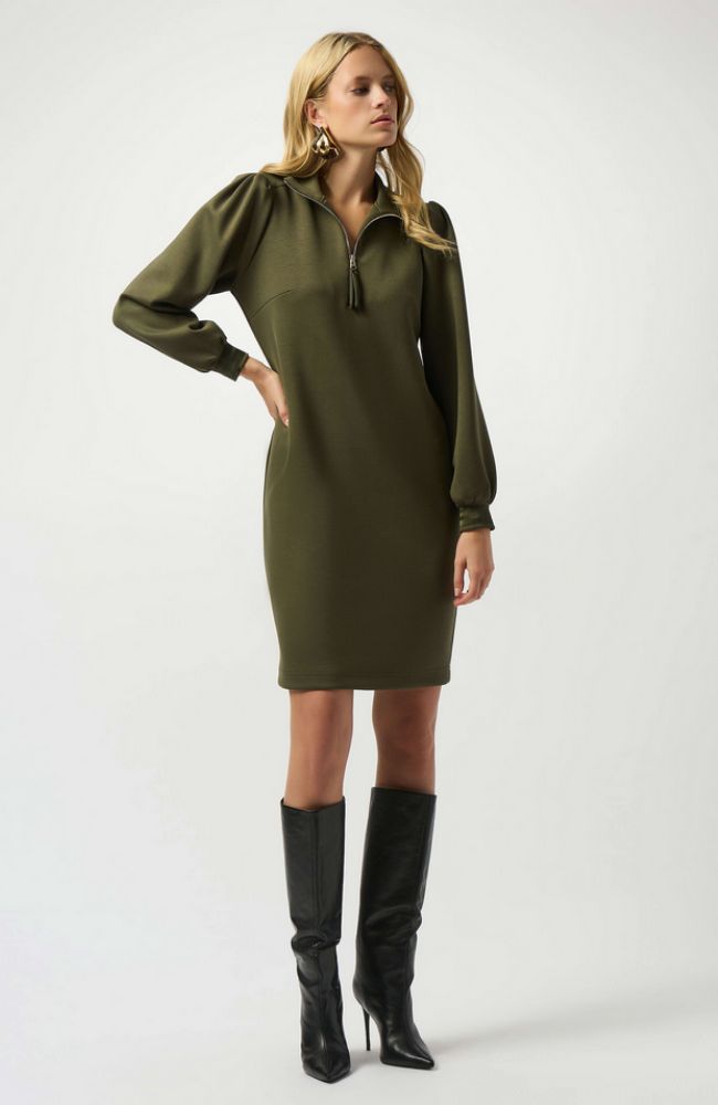 jersey shift dress with sleeves Jersey Knit Baroque Shift Dress