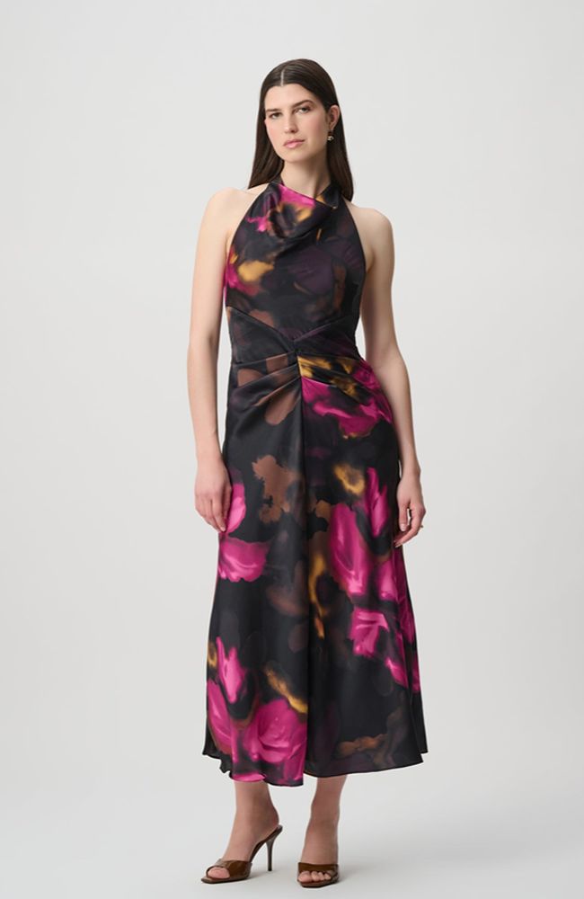 satin floral halter dress – shoprodeodrive Mini dress