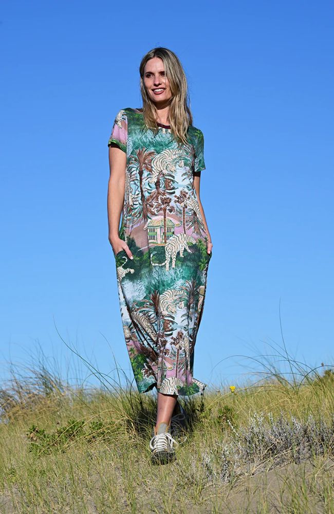 Jersey Long Dress Paradise shoprodeodrive Jersey Long Dress Paradise shoprodeodrive