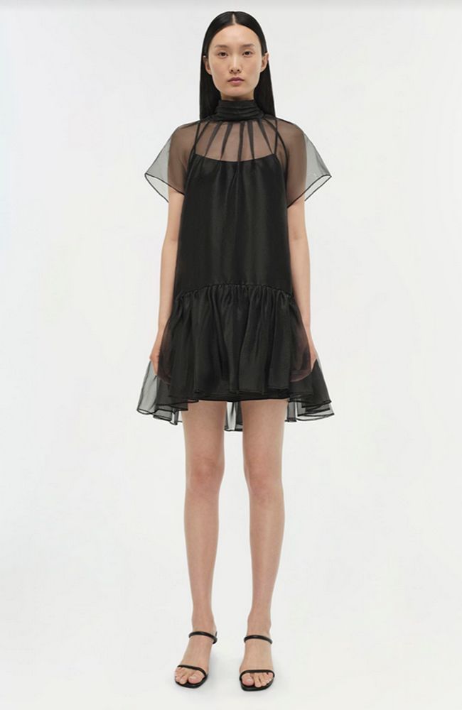 Simkhai Women's Beaux Tiered Mini Dress - Black