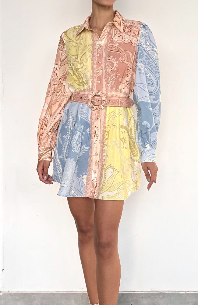 hemant and nandita short dress with buckle belt Hemant and Nandita - Short Dress with Buckle Belt