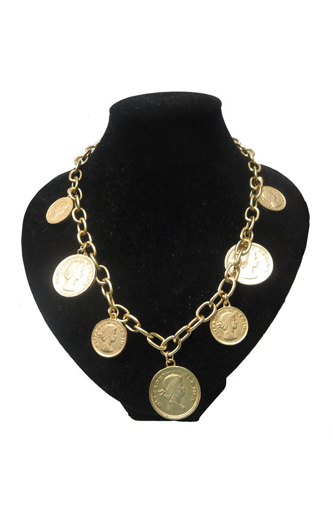 Selena 7 Coins on Chain Necklace