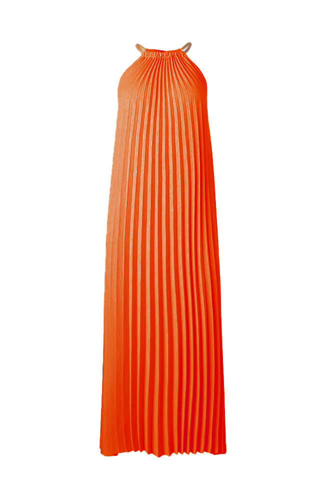 Halter Top Long Pleated Dress Halter Top Long Pleated Dress