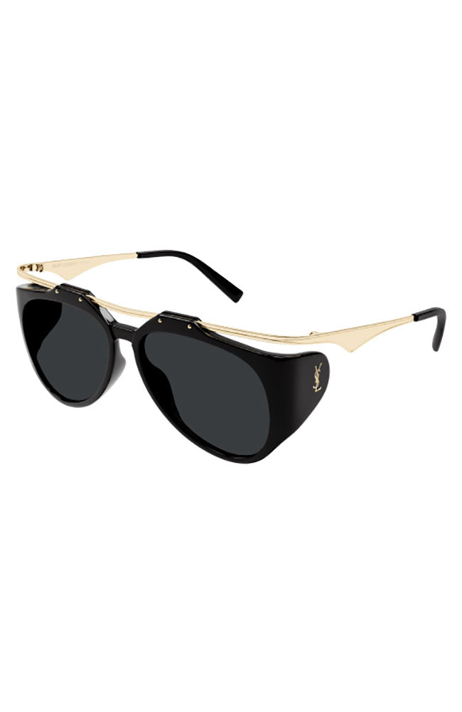 New Saint Laurent SLM137 AMELIA 001 Sunglasses - Gold/Black Frame -Lowest price! Amazon.com: Saint Laurent M137 Amelia Sunglasses, Black/Gold  main image 4