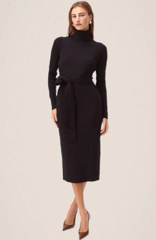 long sleeve turtle neck dresses Logan LS Turtleneck Dress – shoprodeodrive