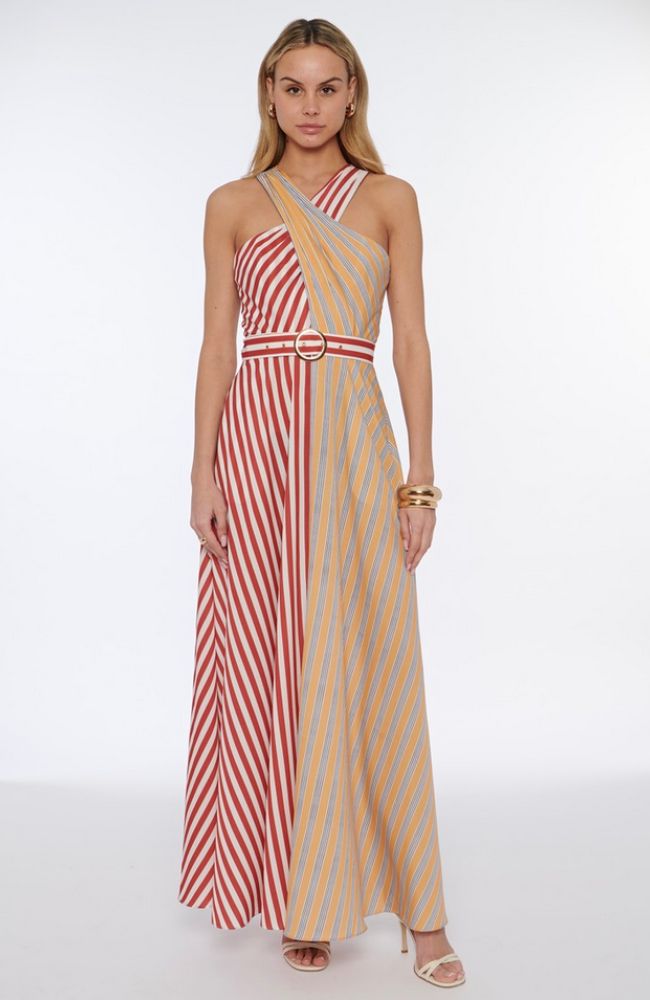sachin and babi light blue dress Braelyn Cross Front Halter Maxi Dress | Summer New Arrival | Women's Red  Cross-Front Tiered Maxi Dress | Summer Vacation Event Dress | Trendy |  Halter Front Cut-Out