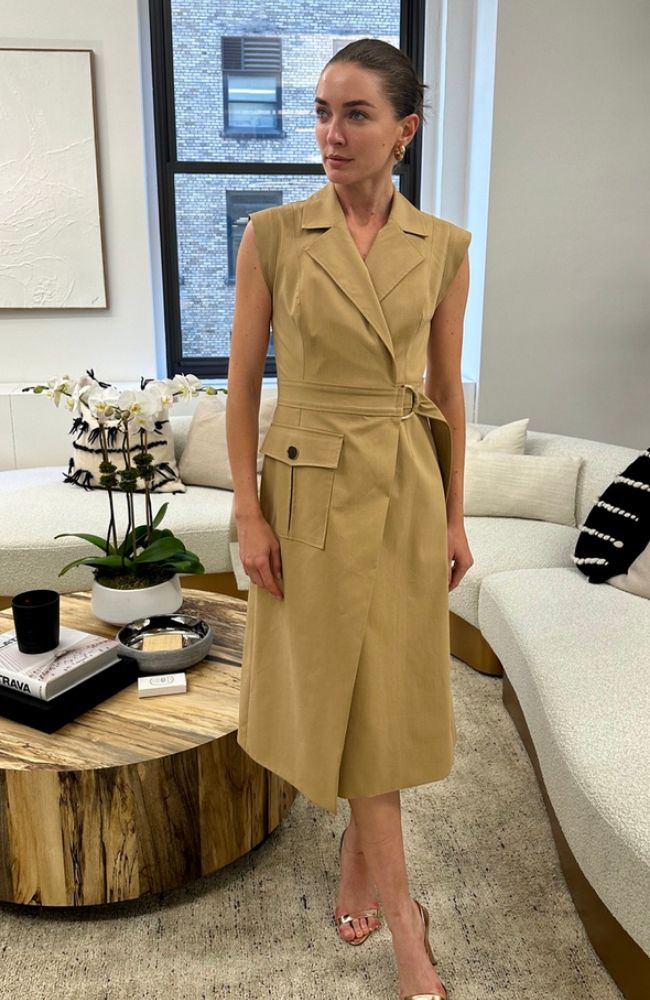safari midi dress Silvia Safari Wrap Midi Dress
