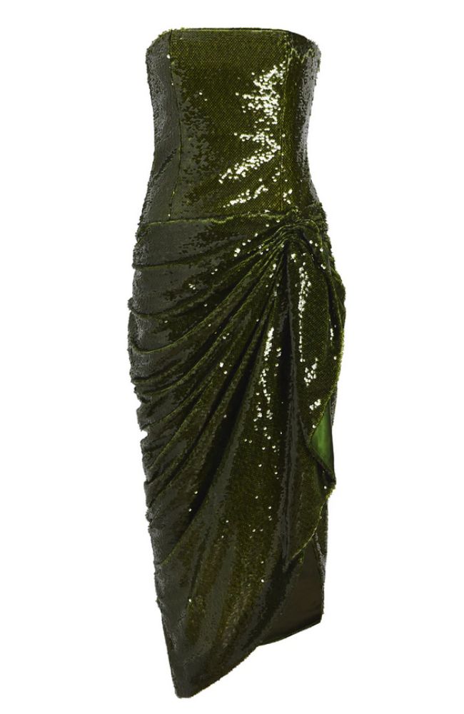 knee length dresses for ladies Mew Mews Sheadon V Neck Fringe Midi Dress main image 0