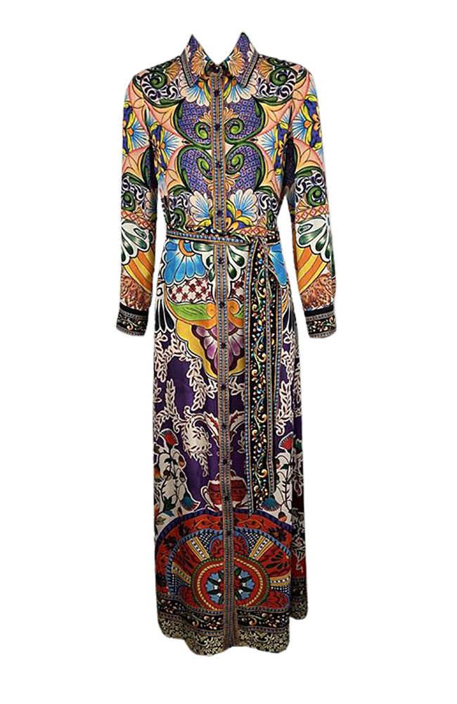 Chassidy Maxi Shirt Dress in On the Road – shoprodeodrive