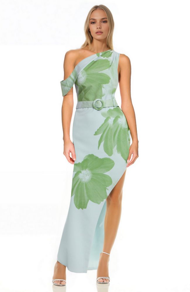 Elana One Shoulder Belted Dress – shoprodeodrive