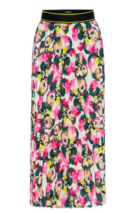 Warhol Floral Pleated Skirt