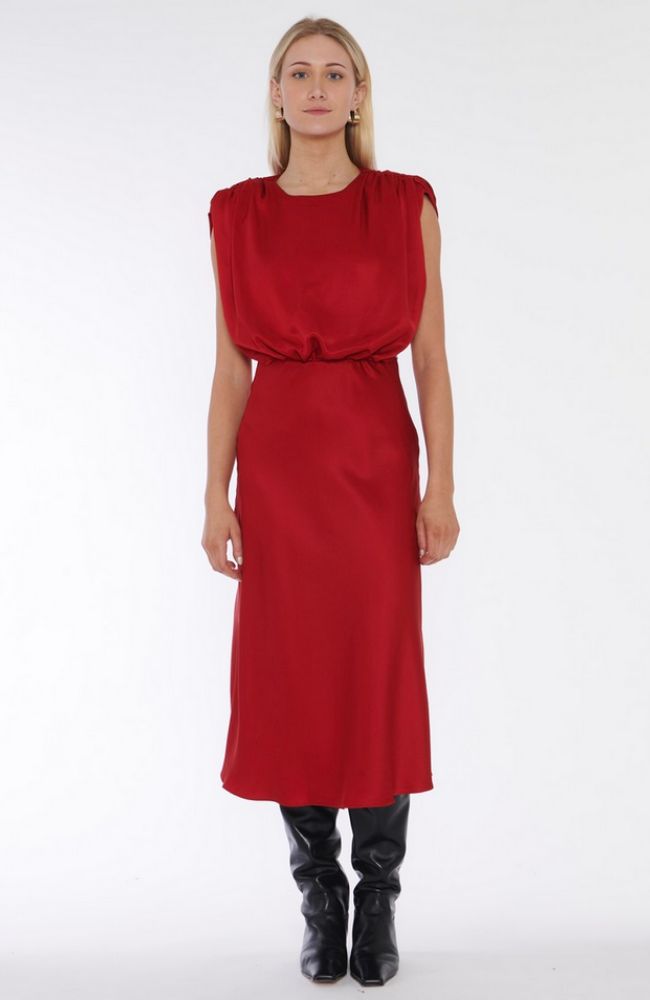 Flora Blouson Silky Satin Dress – shoprodeodrive
