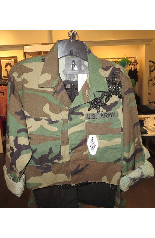 GEOCAMO CROPPED JACKET / BLK