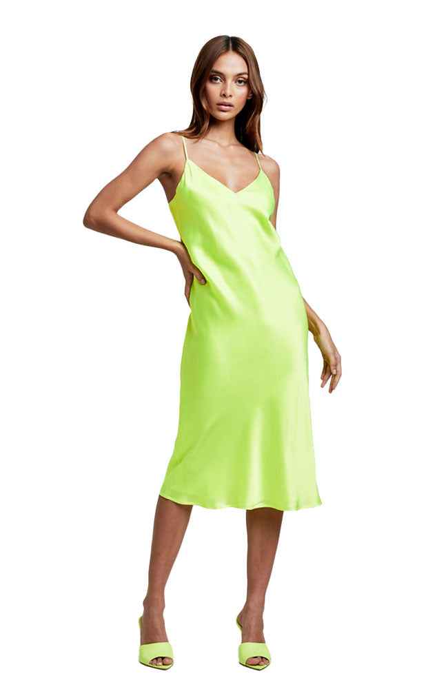 Jodie V Neck Slip Chartreuse Dress shoprodeodrive Jodie V Neck Slip Chartreuse Dress shoprodeodrive