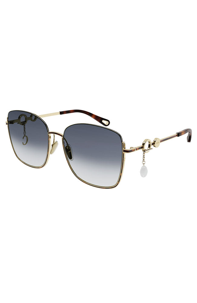 Chloe Sunglasses Blue Lens Gold Frame – shoprodeodrive display picture 3