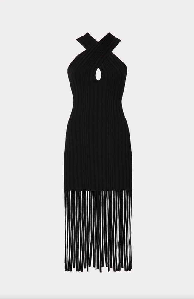 blue dress for baby girl Cross Front Fringe Dress – shoprodeodrive
