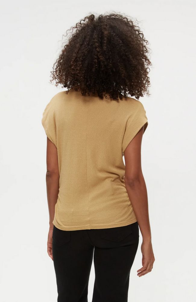 Reese Mock Neck Power Shoulder Top