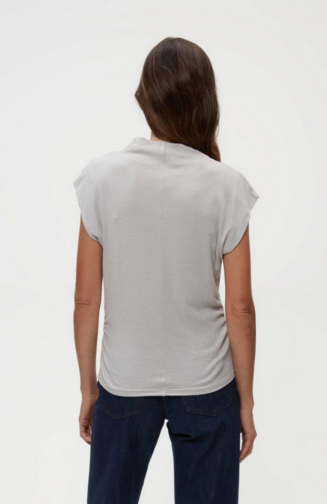 Reese Mock Neck Power Shoulder Top