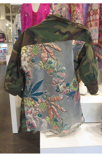 Long Green Camo Orange Garden Short Sleeve