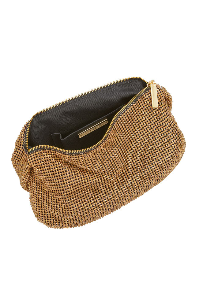 Farrah Hobo Bag in Gold Crystal