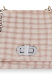 Ella Crossbody in Pewter and Pink
