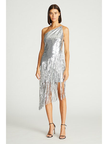 Tonya Dress in Sequin Fringe