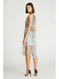 Tonya Dress in Sequin Fringe