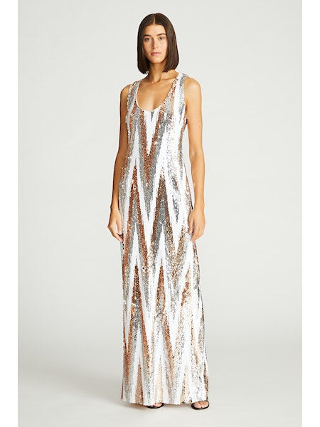Eleanor Gown in Chevron Sequin
