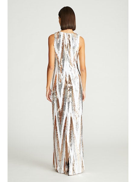 Eleanor Gown in Chevron Sequin