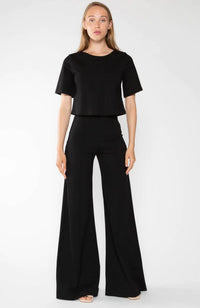 Ponte Knit Wide Leg Pant