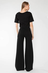 Ponte Knit Wide Leg Pant