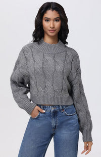 Lola Lurex Cable Crop Pullover
