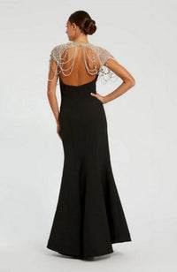 Draped Pearl Mermaid Gown