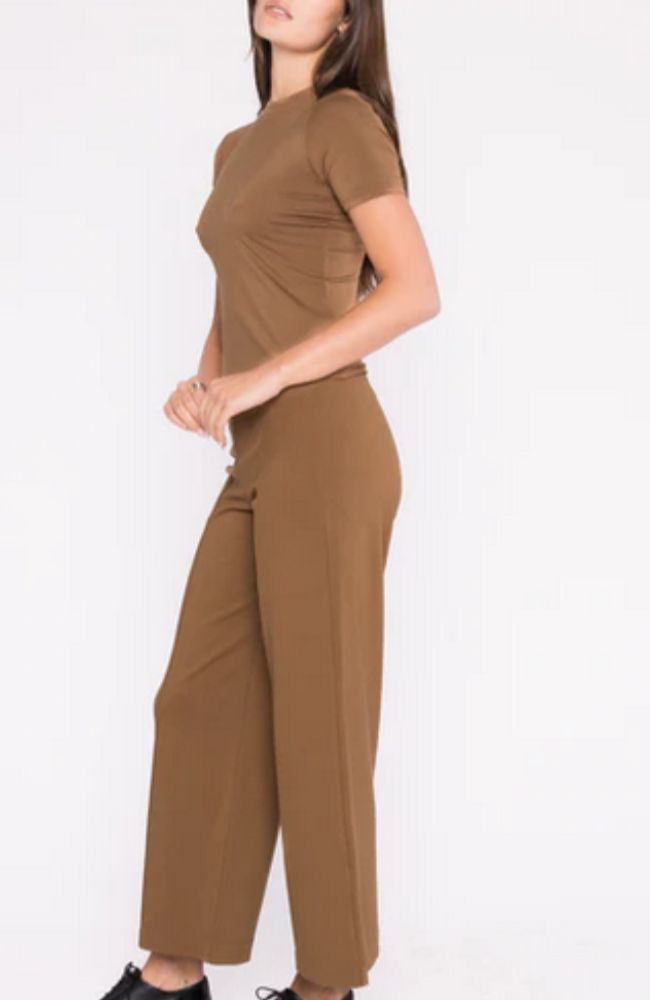 Ponte Knit Straight Leg Pant