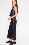 Vegan Leather Sraight Leg Pant Crop