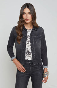 Janelle Slim Jacket in Obsidian