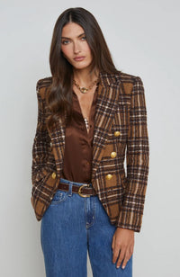 Plaid Kenzie Double Breasted Blazer