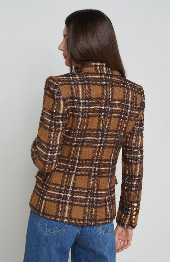 Plaid Kenzie Double Breasted Blazer