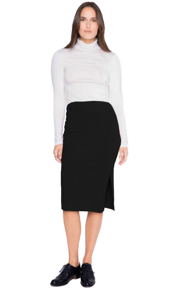 Ponte Knit Pencil Skirt