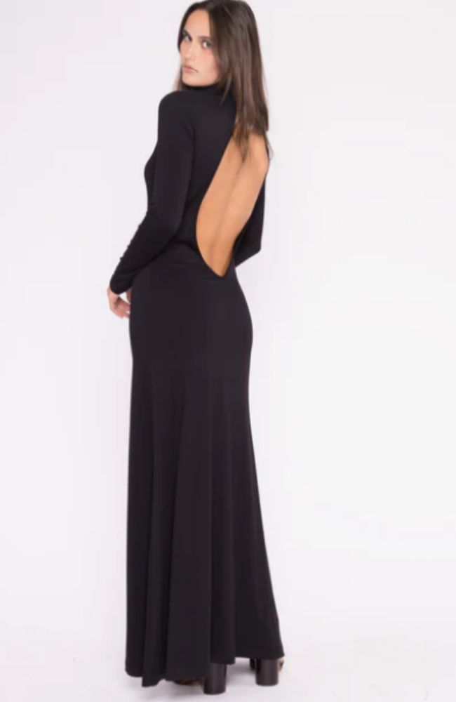 Backless Turtleneck Dress
