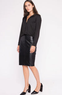 Vegan Leather Pencil Skirt