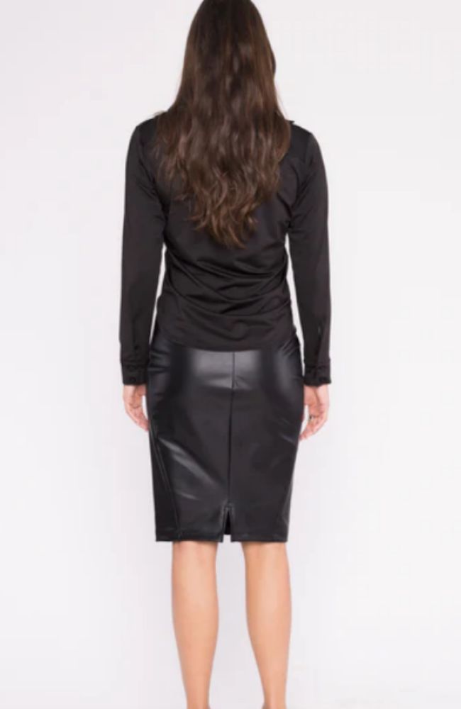Vegan Leather Pencil Skirt shoprodeodrive Vegan Leather Pencil Skirt shoprodeodrive