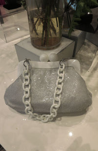 Nora Curvey Clutch in White