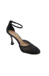 Mesh Kid Leather Pump