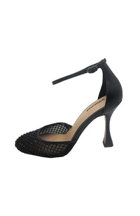 Mesh Kid Leather Pump