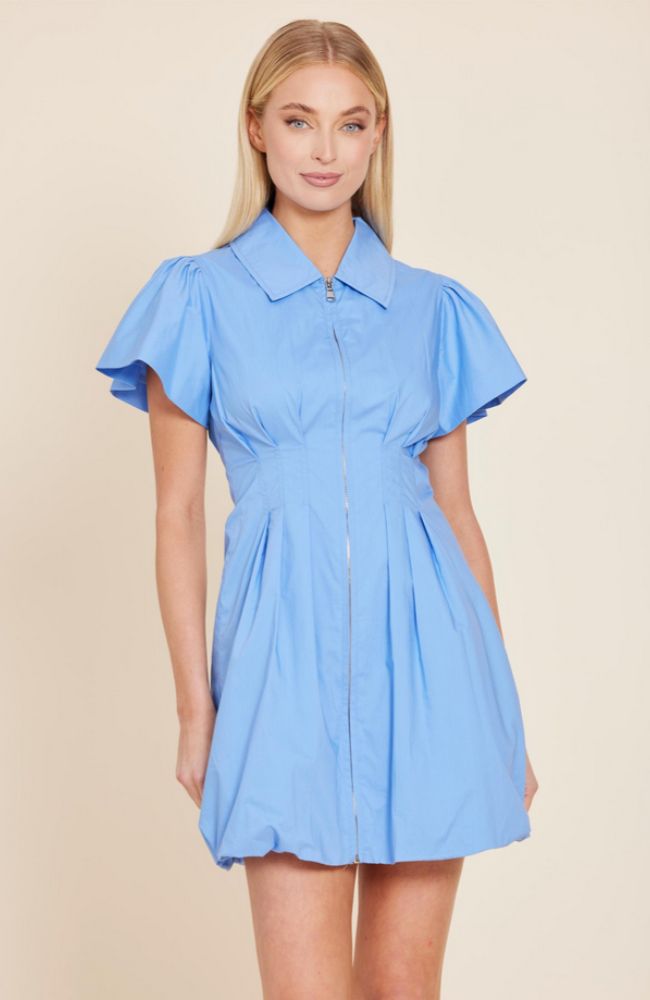 Poplin Zip Bubble Dress
