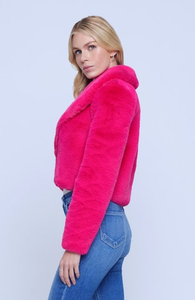 Davy Crop Faux Fur Jacket
