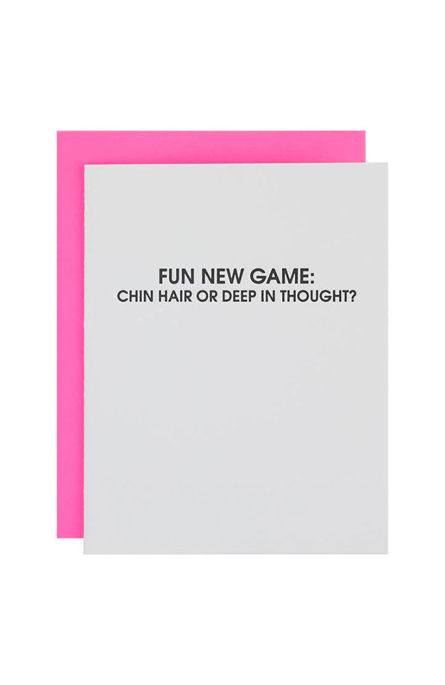 Chin Hair or Deep Thought Card