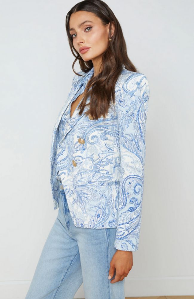 Marie Blazer Decorated Paisley